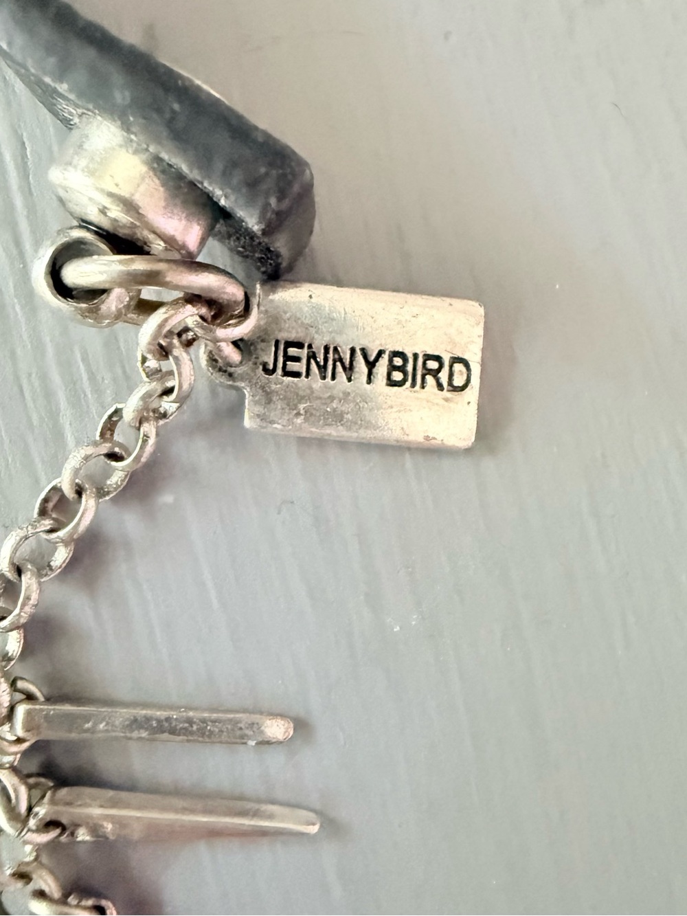 Jenny Bird Silver Triple-Layer Spike Necklace - Picture 5 of 8